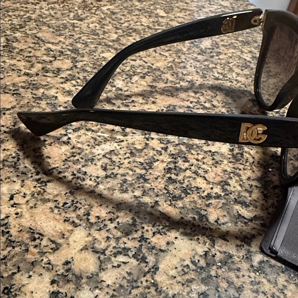 Dolce & Gabbana Black and Gold Sunglasses - Picture 9 of 9